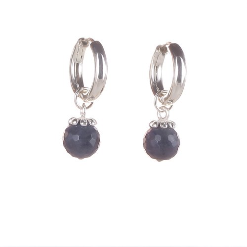 Klapp-Creolen mit Einhänger Big Balls Flower