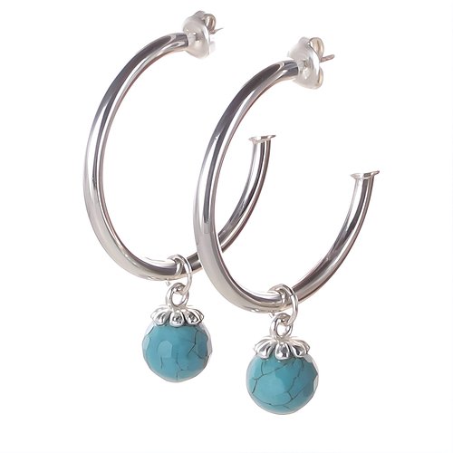 Creolen mit Einhänger Big Balls Flower