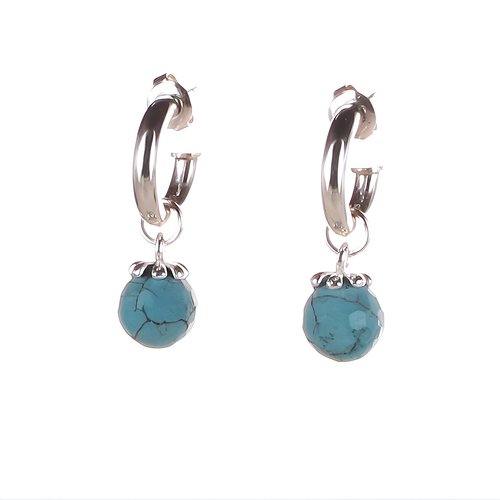 Creolen mit Einhänger Big Balls Flower