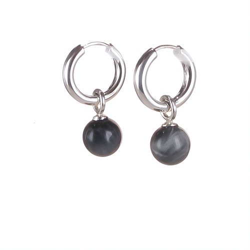 Klapp-Creolen mit Einhänger Big Balls Strong