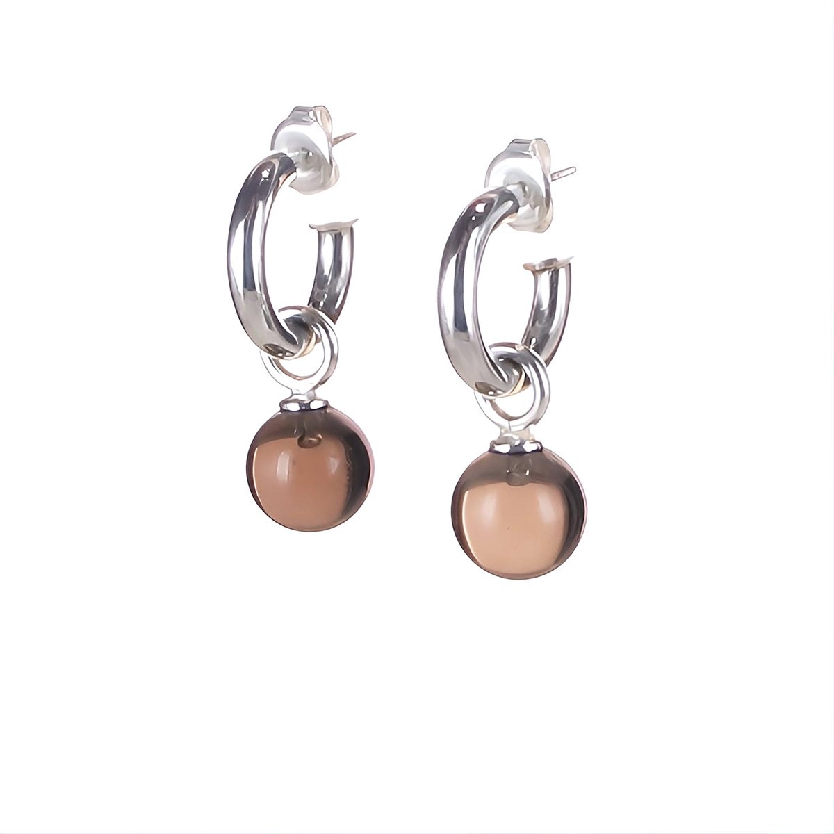 Creolen mit Einhänger Big Balls Strong