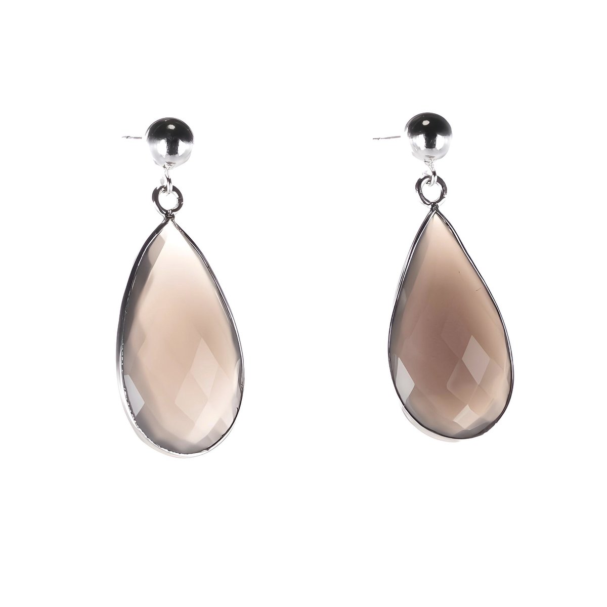 Ohrhänger Precious Drops Taupe