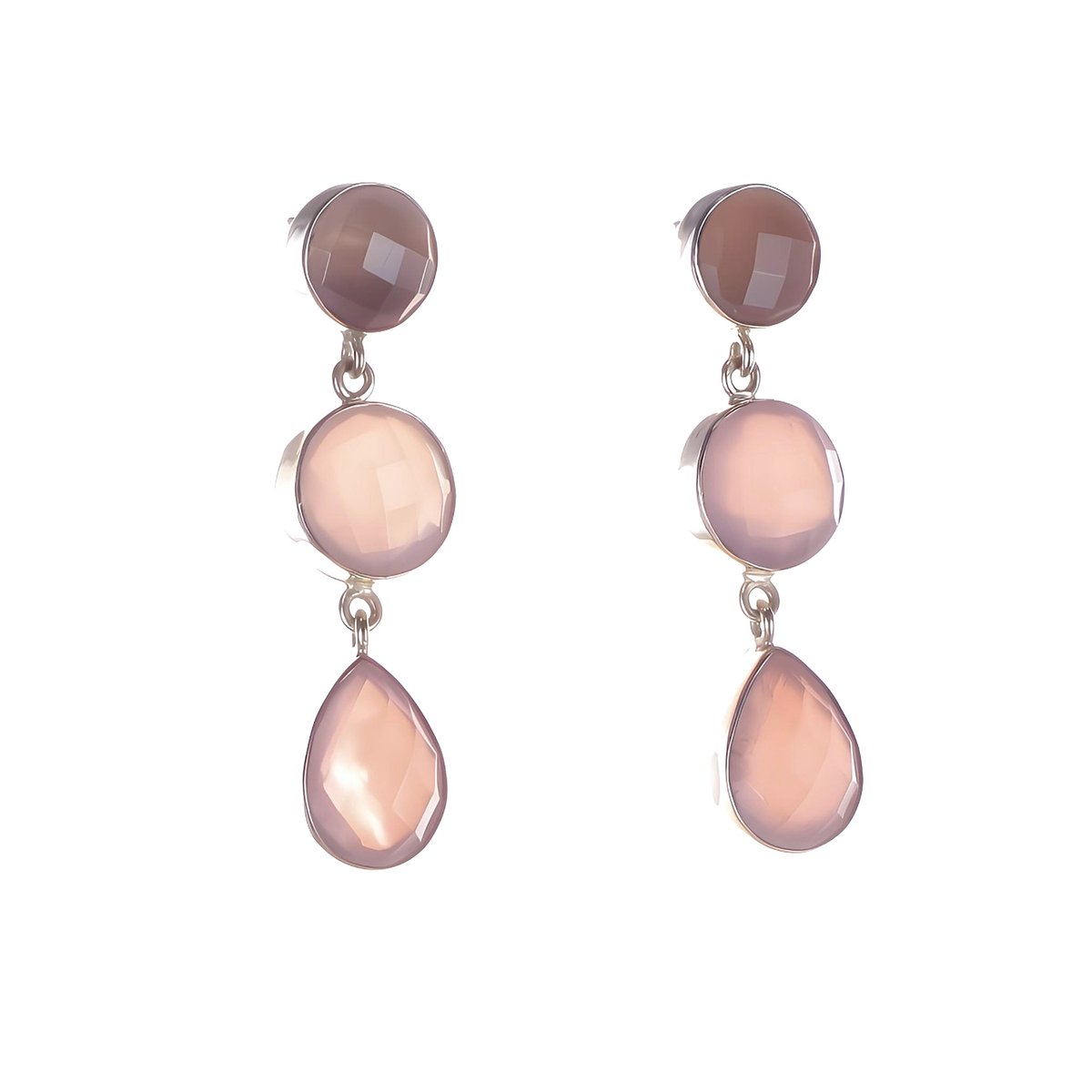 Ohrhänger Precious Three Stones Rose
