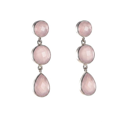 Ohrhänger Precious Three Stones Rose