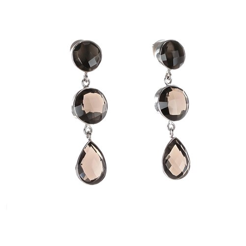 Ohrhänger Precious Three Stones Smokey