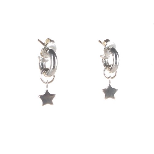 Creolen mit Einhänger Little Stars