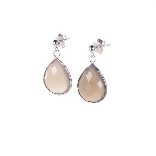 Ohrhänger Precious Drops Taupe Medium
