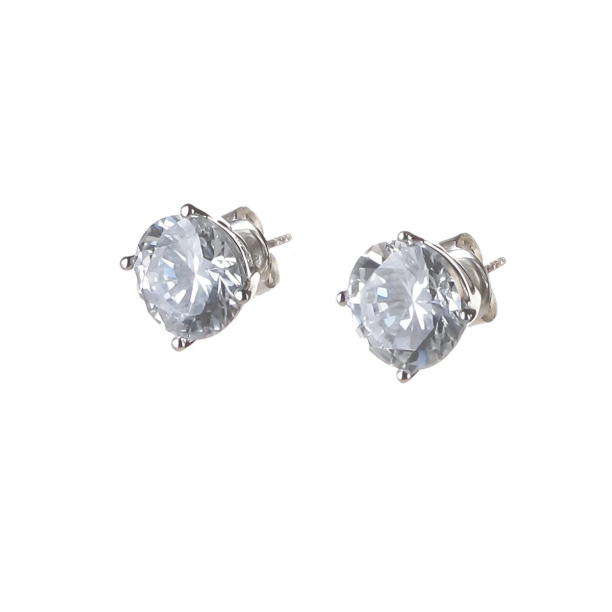 Ohrschmuck Zirkonia round 10 mm