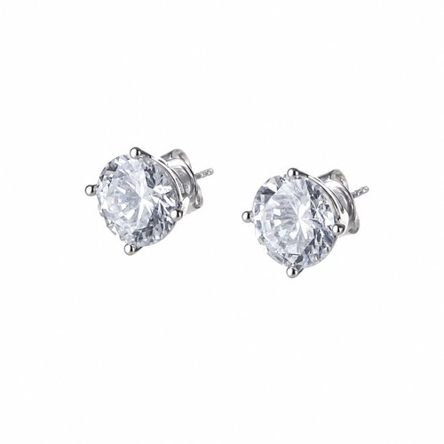 Ohrschmuck Zirkonia round 10 mm