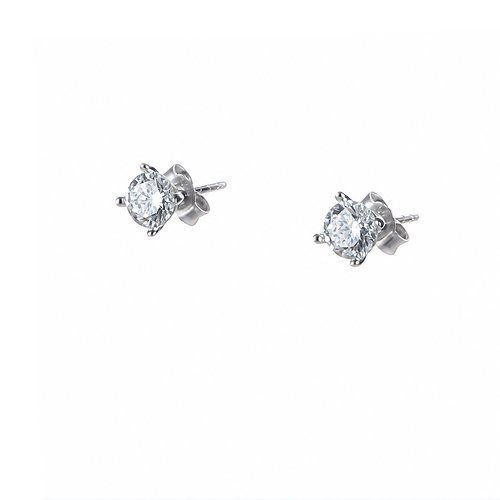 Ohrschmuck Zirkonia round 5 mm