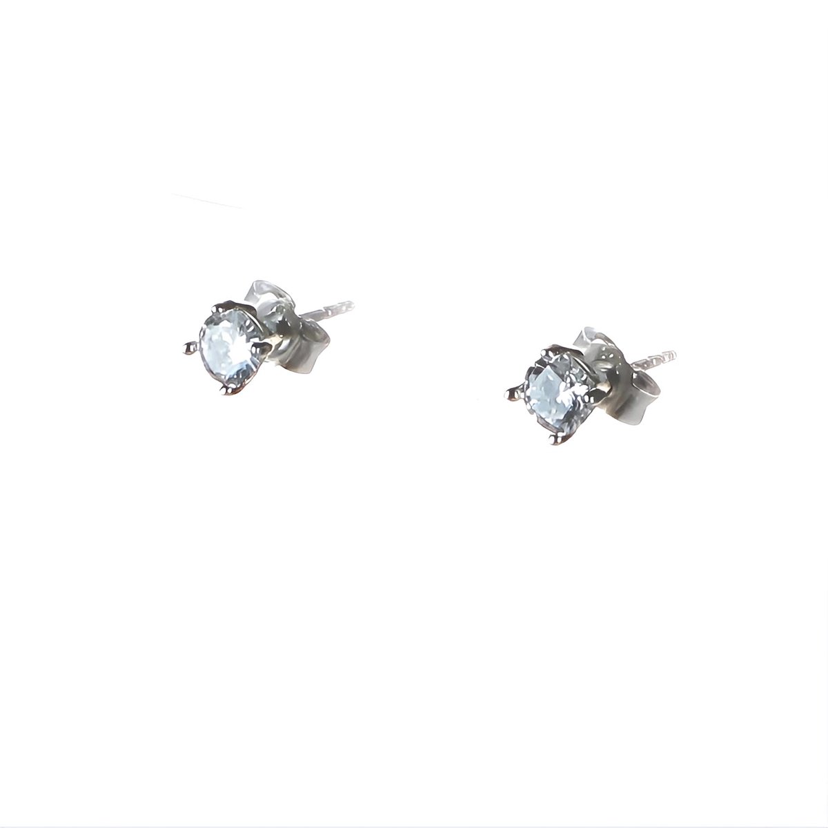 Ohrschmuck Zirkonia round 4 mm