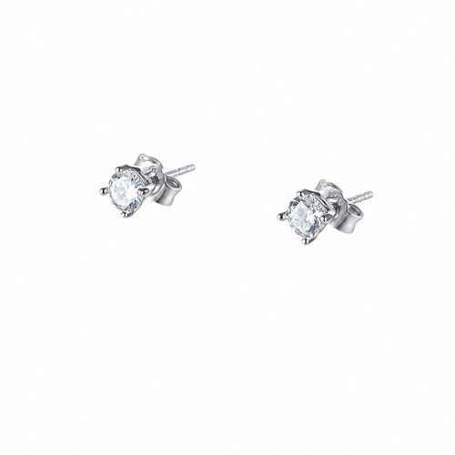 Ohrschmuck Zirkonia round 4 mm