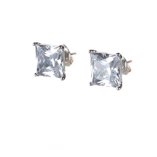 Ohrschmuck Zirkonia square 10x10 mm
