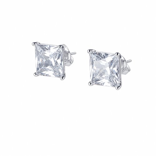 Ohrschmuck Zirkonia square 10x10 mm