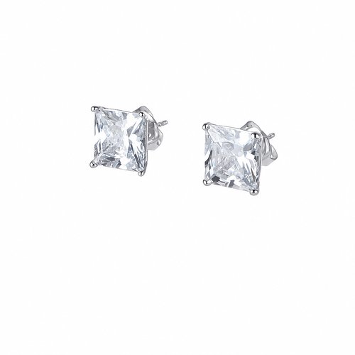 Ohrschmuck Zirkonia square 8x8 mm