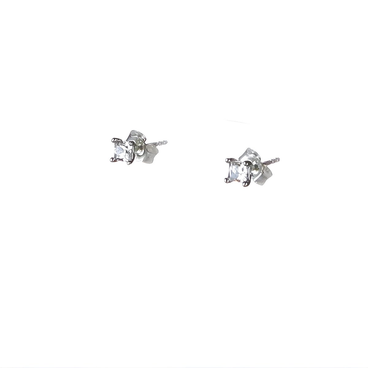 Ohrschmuck Zirkonia square 3x3 mm