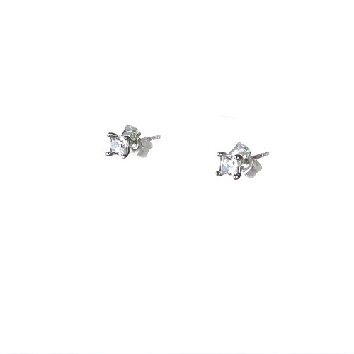 Ohrschmuck Zirkonia square 3x3 mm