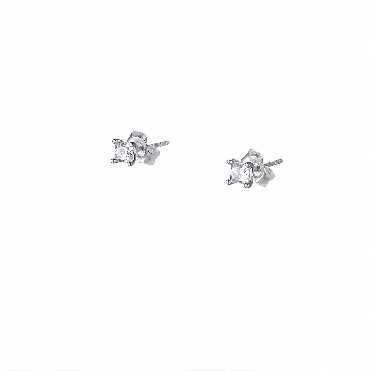 Ohrschmuck Zirkonia square 3x3 mm