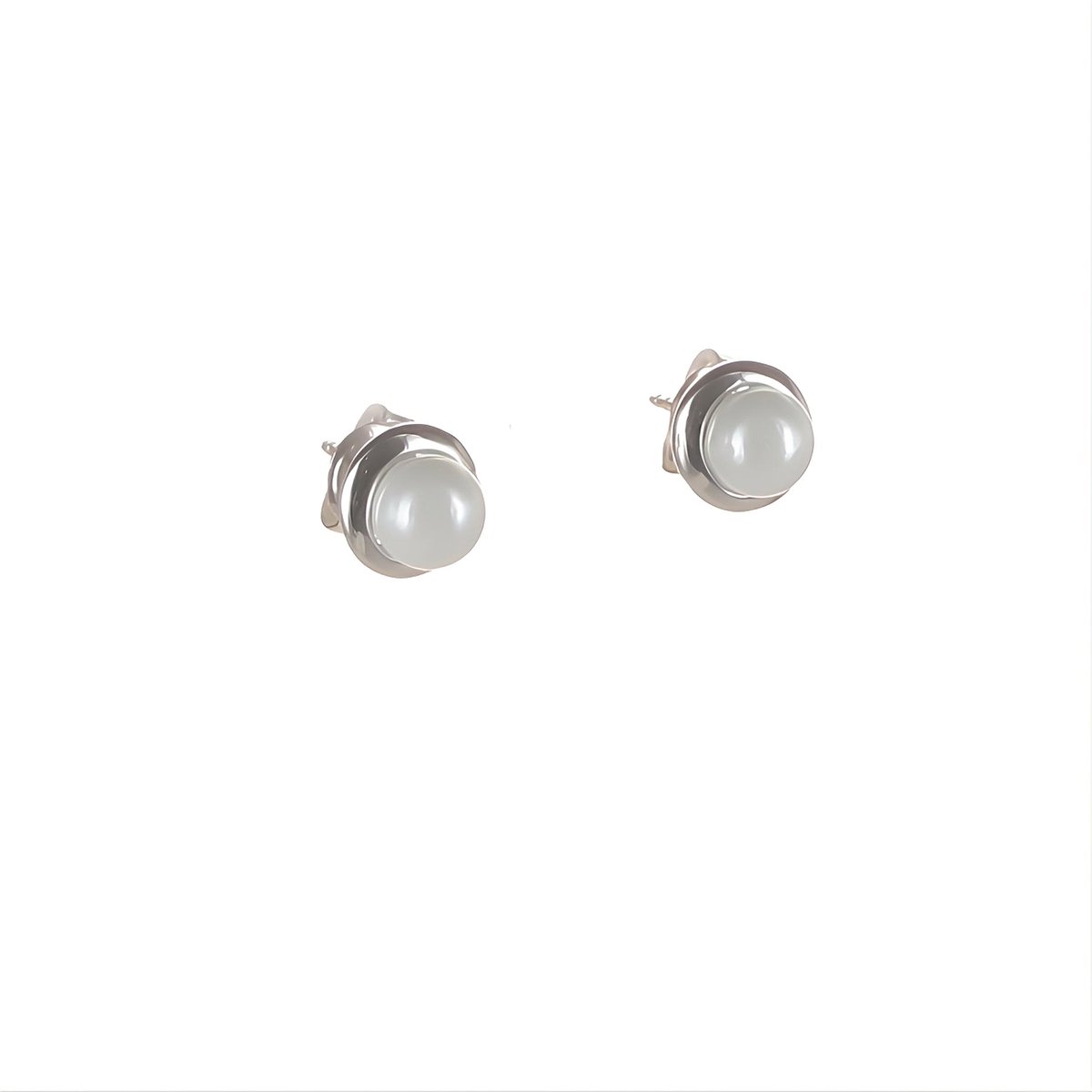 Ohr Perlenstecker Bezel