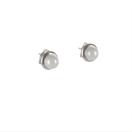 Ohr Perlenstecker Bezel