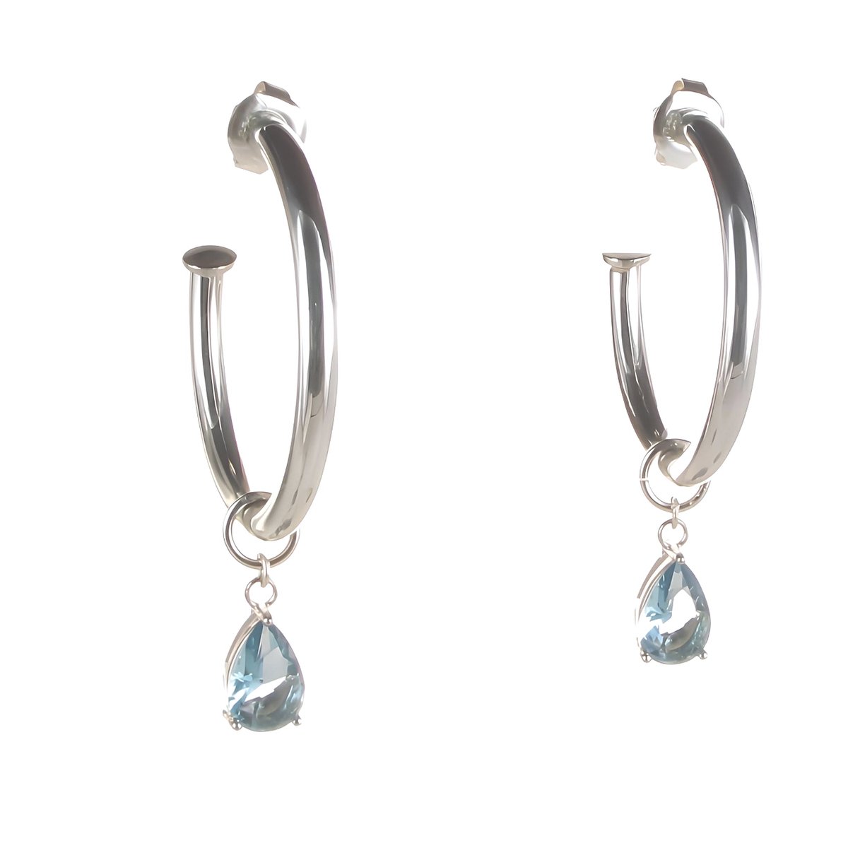 Creolen mit Einhänger Zirkonia Drops