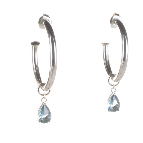 Creolen mit Einhänger Zirkonia Drops