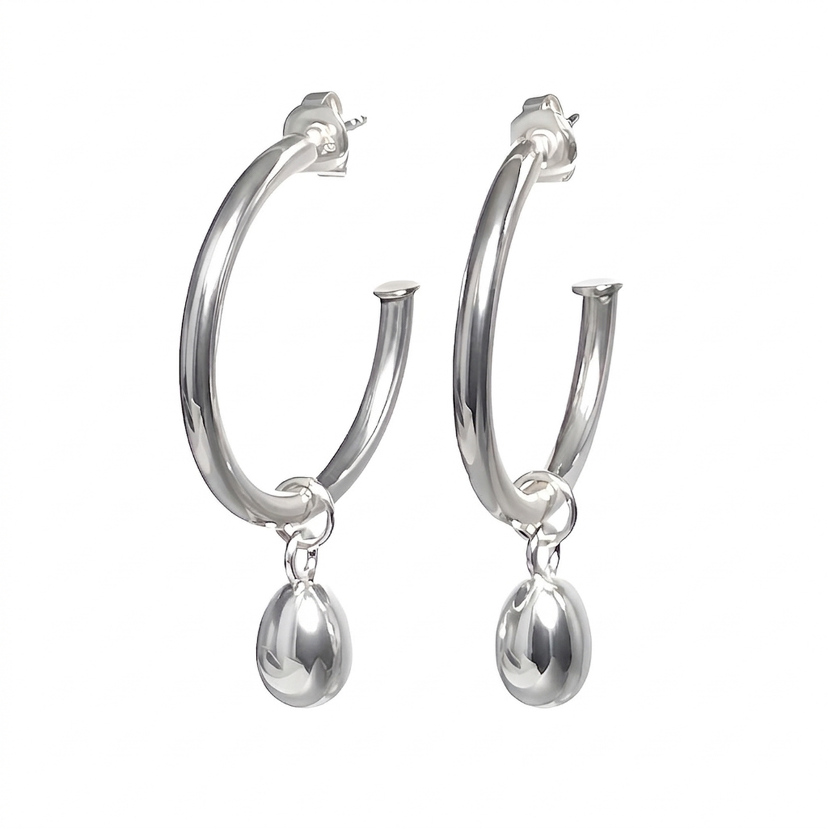 Creolen mit Einhänger Silver Pearls