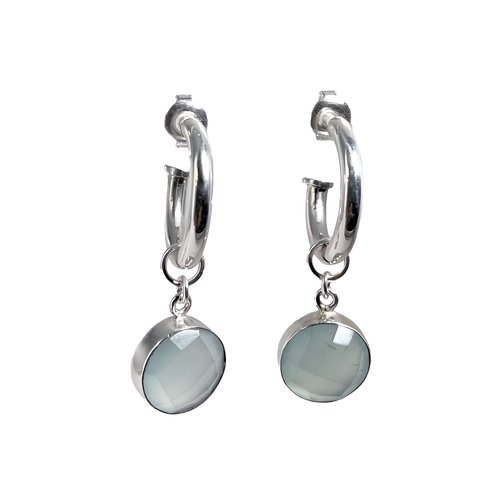 Creolen  mit Einhänger Blue Bayou Round