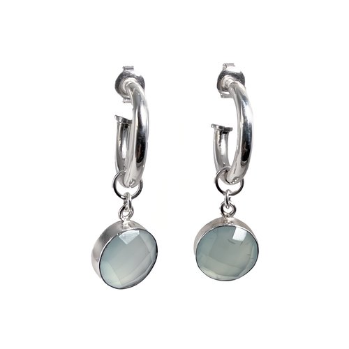 Creolen  mit Einhänger Blue Bayou Round