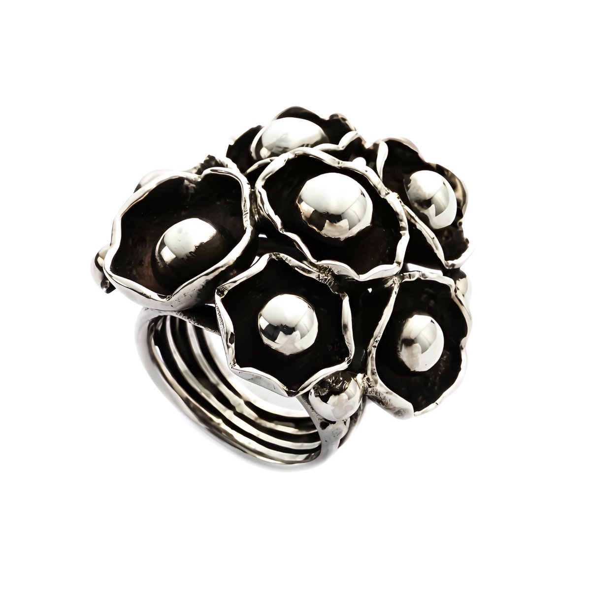 Ring Water Lilies Silver