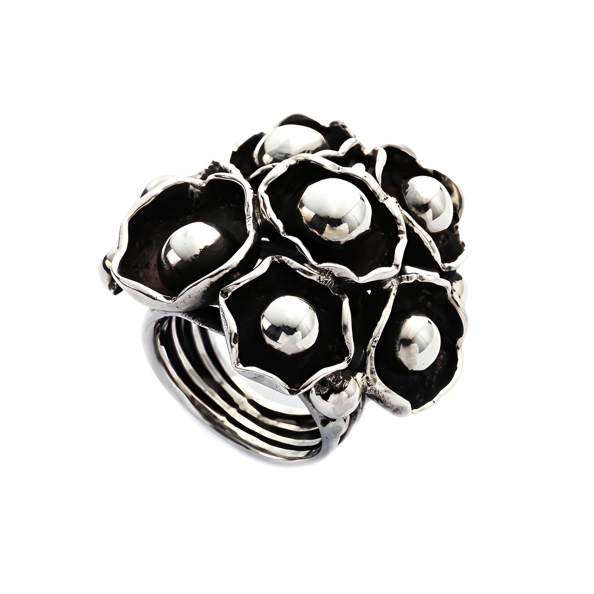 Ring Water Lilies Silver