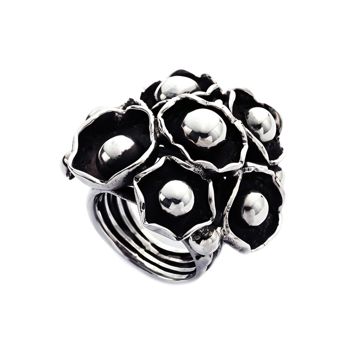 Ring Water Lilies Silver