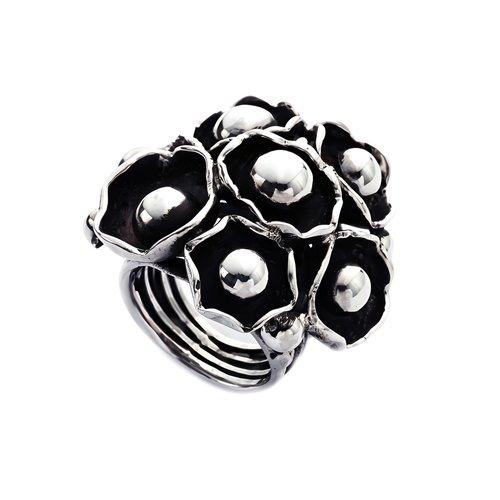 Ring Water Lilies Silver