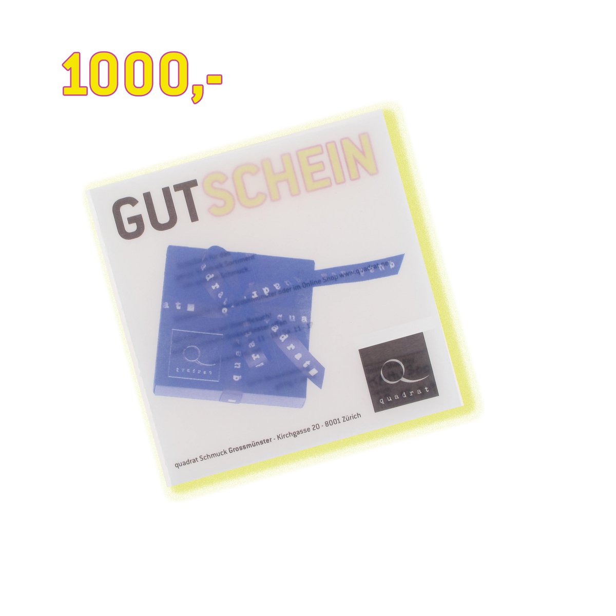 quadrat Geschenk-Gutschein Fr 1000