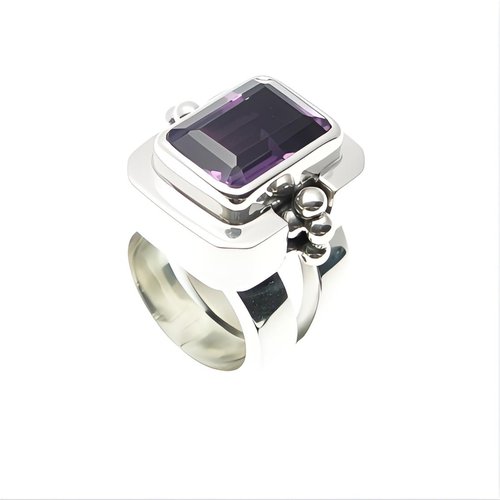 Ring Double Band Stone