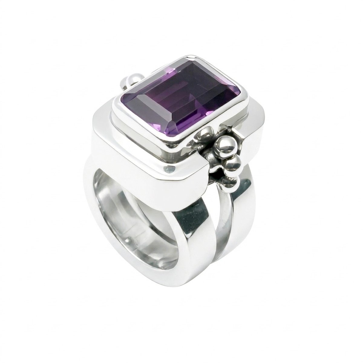 Ring Double Band Stone