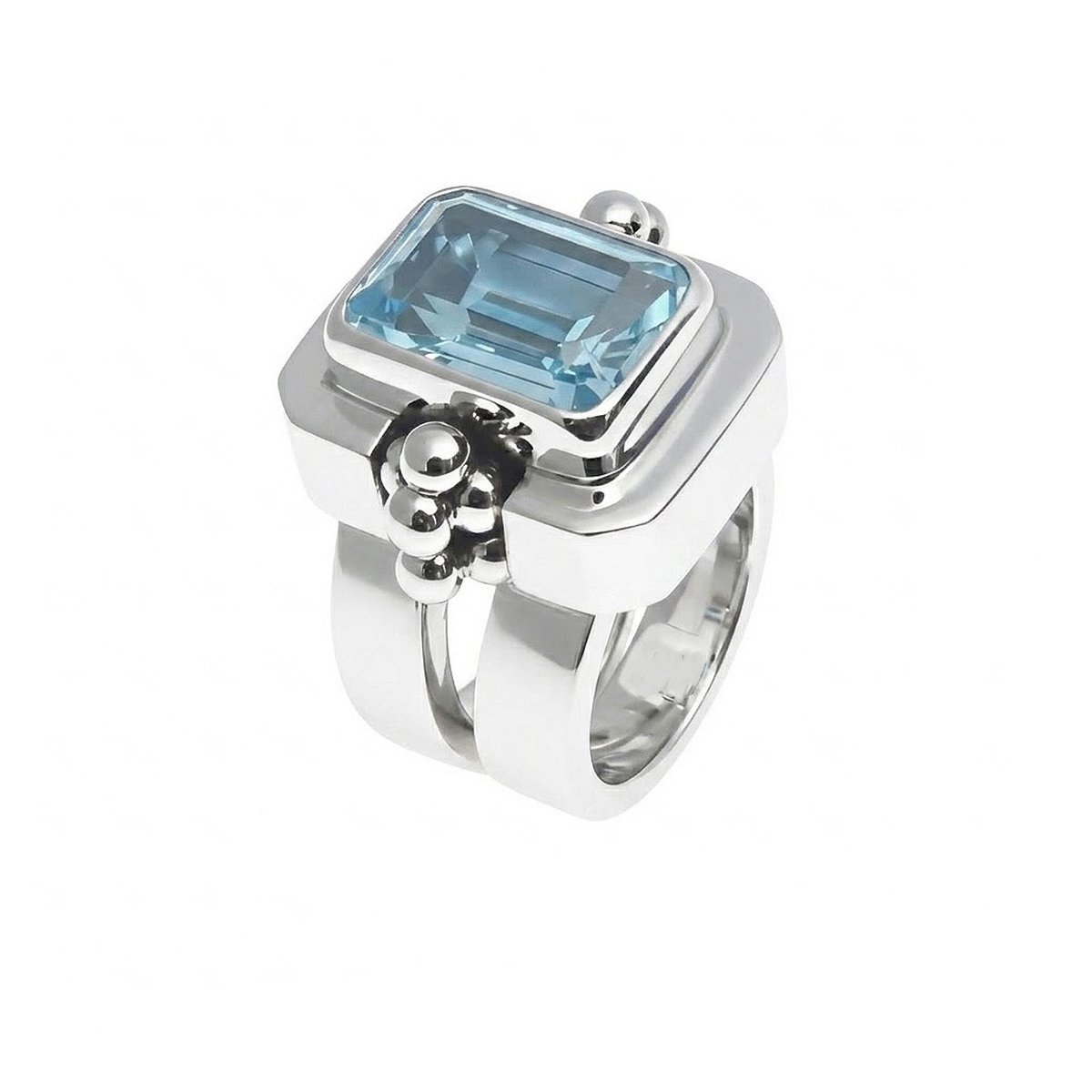 Ring Double Band Stone