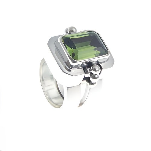 Ring Double Band Stone