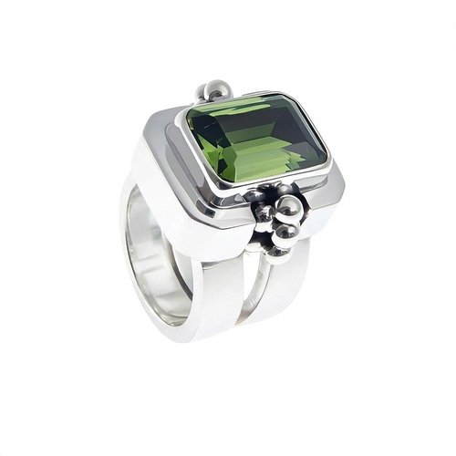 Ring Double Band Stone