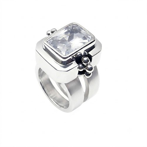 Ring Double Band Stone