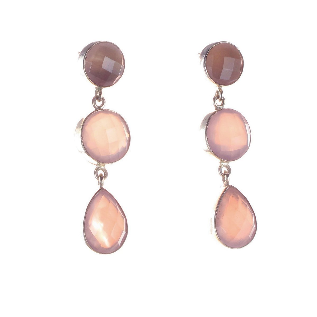 Ohrhänger Precious Three Stones Rose