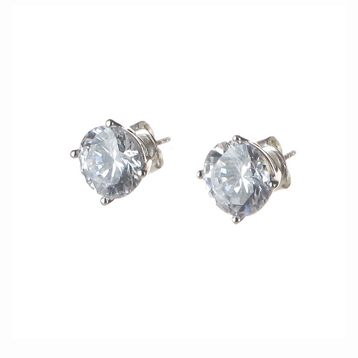 Ohrschmuck Zirkonia round 10 mm