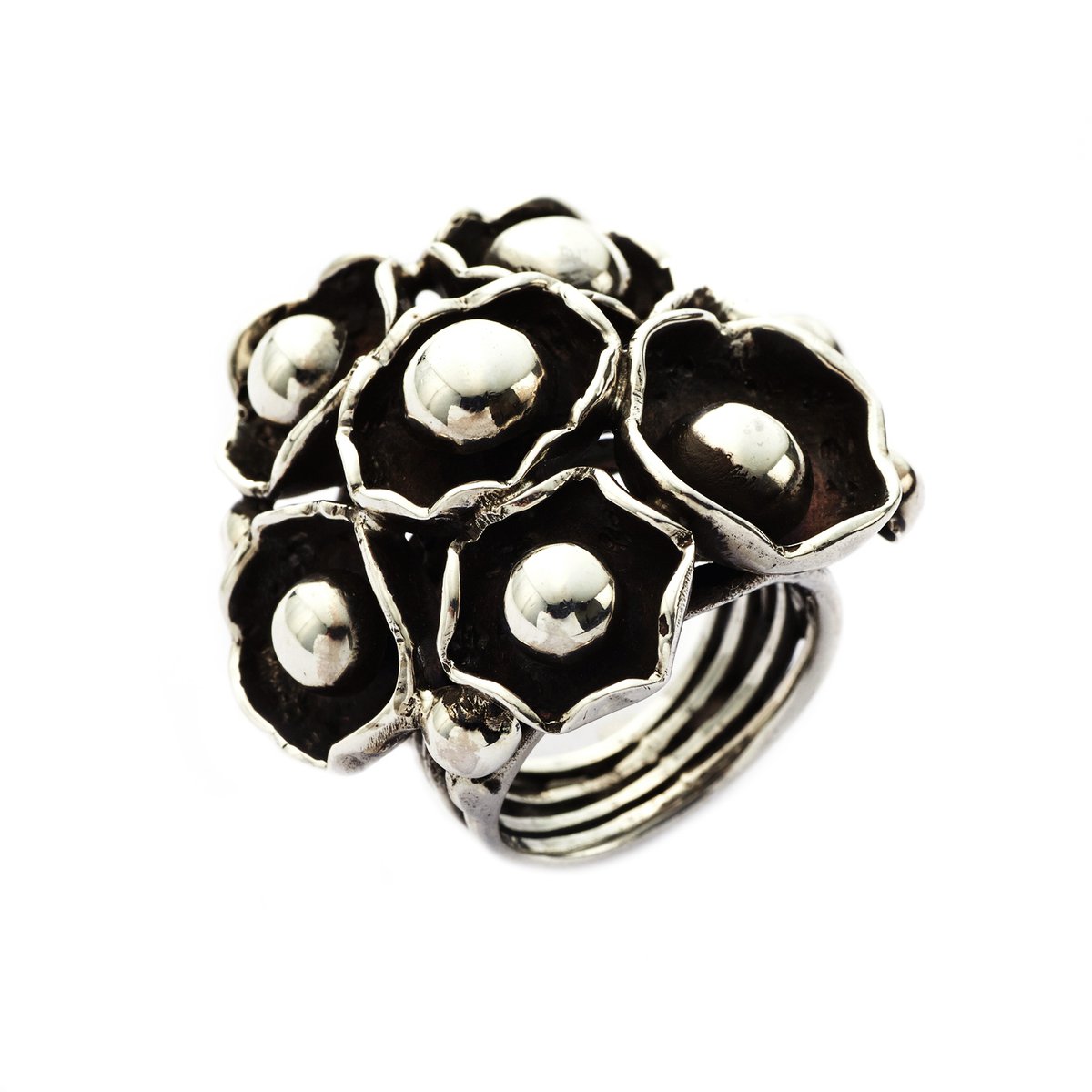 Ring Water Lilies Silver